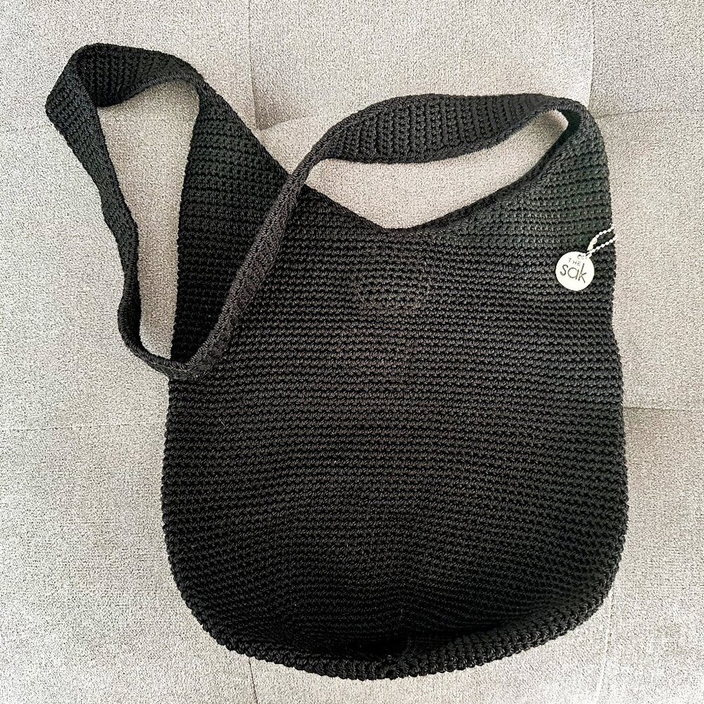The Sak Black Woven Tote Bag